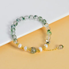 Natural Crystal Green Phantom Pearl Bracelet - Wealth&Energy