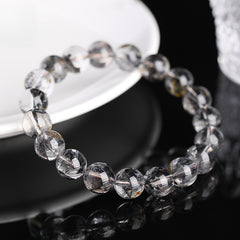 Natural Black Sparkling Diamond Colorful Mountain Diamond Bracelet - Resilience & Strength