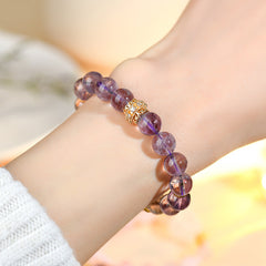 Natural Romantic Amethyst Single Circle Bracelet - Wisdom & Spirit