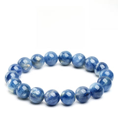 Natural Kyanite Mica Round Bead Bracelet - Wisdom & Spirituality