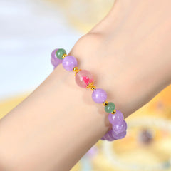 Natural Lavender Amethyst Rose Quartz Bracelet - Awakening & Healing