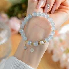 Natural Aquamarine Bracelet Sweet Fresh Original Fashion Niche Light Luxury Bracelet - Purity & Healing