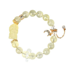 Natural Lemon Citrine God of Wealth Bracelet - Tranquility & Balance