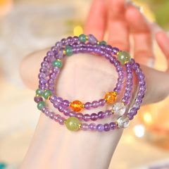 Natural Ametrine Three-Circle Bracelet - Wisdom & Balance