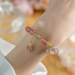 Natural Crystal Strawberry Crystal Bracelet - Love & Harmony