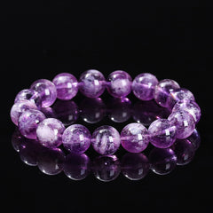 Natural Ice Transparent Lavender Amethyst Bracelet - Spirituality & Wisdom