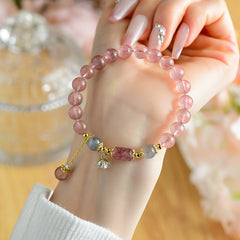 Natural Crystal Strawberry Crystal Bracelet - Love & Harmony