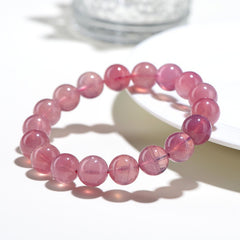 Natural Grade Pink Purple Horse Pink Round Bead Bracelet - Peace & Emotion