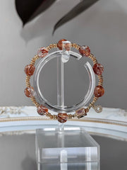 【Midsummer Fireworks】Black Gold Super Handmade natural crystal bracelet