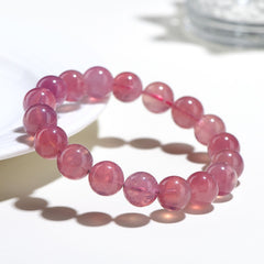 Natural Grade Pink Purple Horse Pink Round Bead Bracelet - Peace & Emotion