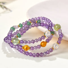 Natural Ametrine Three-Circle Bracelet - Wisdom & Balance