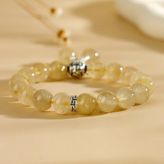 Natural Yellow Rutilated Quartz Bracelet - Wealth & Prosperity