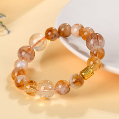 Natural Lucky Yellow Tower Crystal Bracelet - Wealth & Energy