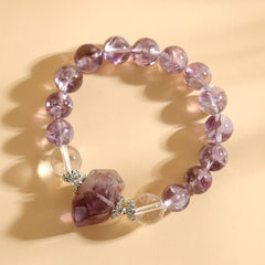 Natural Crystal Purple Acai Single Circle Bracelet - Wisdom & Spirituality - Wisdom & Spirituality