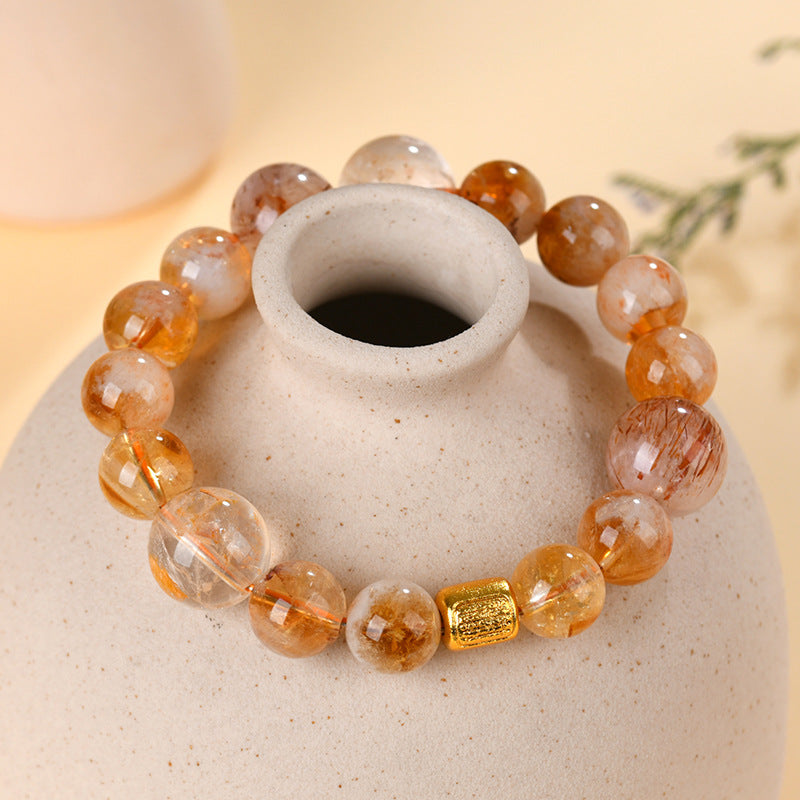 Natural Lucky Yellow Tower Crystal Bracelet - Wealth & Energy