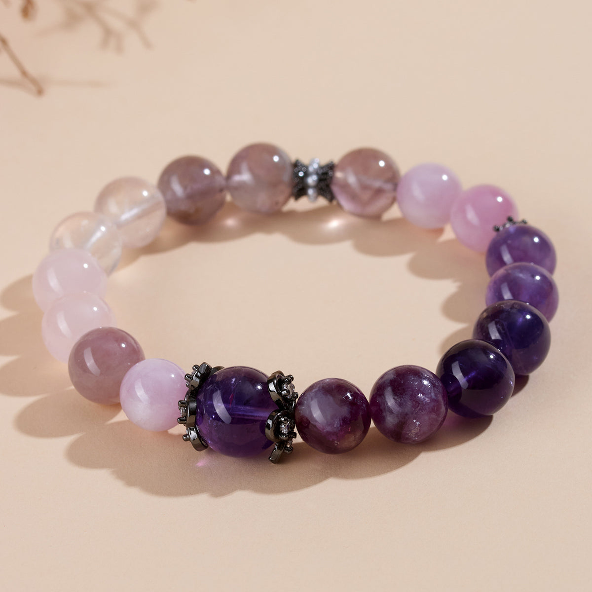 Natural Amethyst Multi-Gem Bracelet - Awakening & Healing