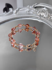 【Midsummer Fireworks】Black Gold Super Handmade natural crystal bracelet