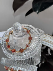 【Midsummer Fireworks】Black Gold Super Handmade natural crystal bracelet